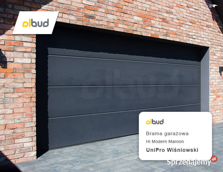 Brama garażowa Wiśniowski Hi Modern Maroon Olbud garażowa pomorskie Tczew
