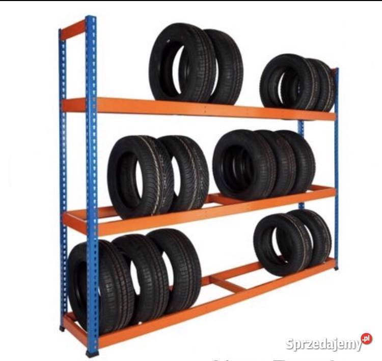 Regał na Opony Podwójny Wygodny Montaż Stabilny sprzedam