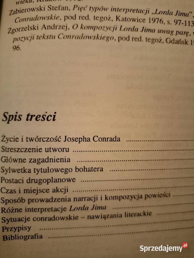 Lord Jim Conrad biblioteka analiz literackich literaturoznawstwo Warszawa