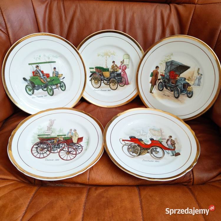 Angielska porcelana Fiat 1901 talerz dekoracyjny mazowieckie