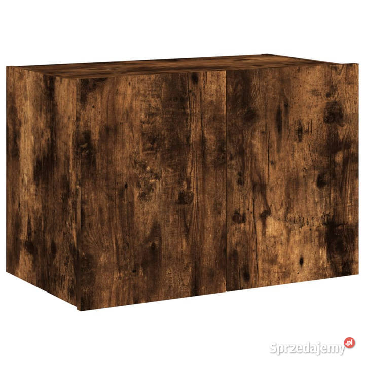 Ścienna szafka TV z LED przydymiony dąb 60x35x41 Warszawa