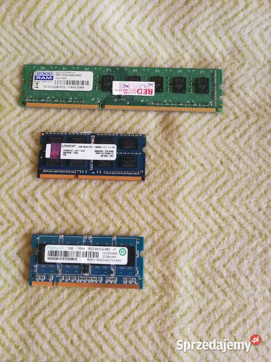 Pamięci RAM PC i Laptop 17 sztuk 1GB 2GB 4GB DDR Szczecin