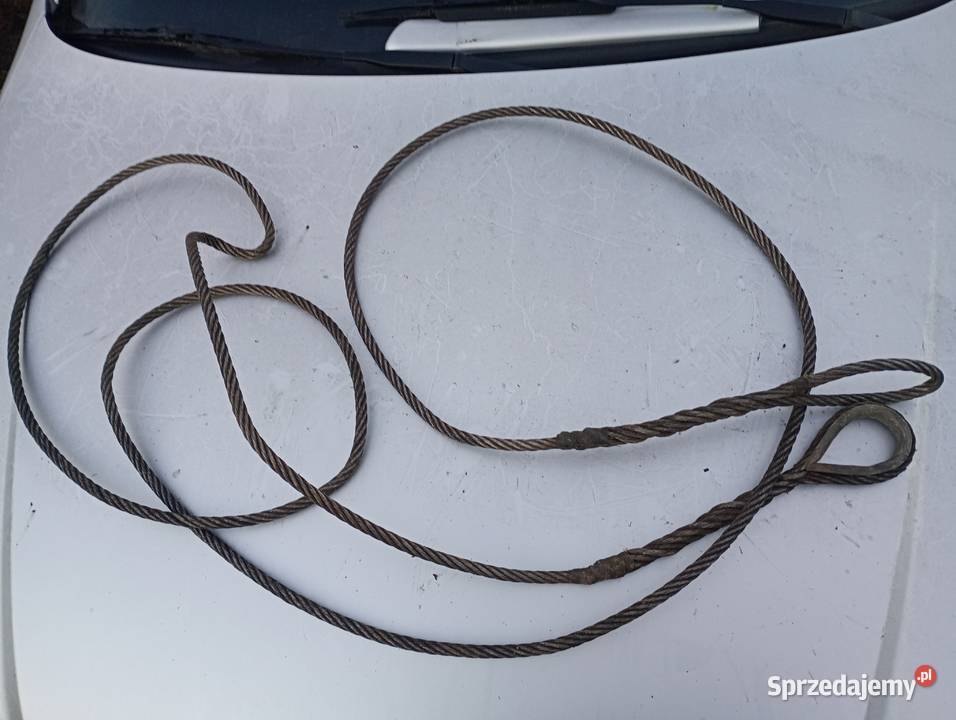 Stalowa lina holownicza 5 metrów 7 mm szeroka dolnośląskie Wrocław