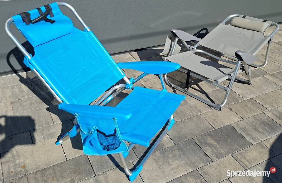 Sprzedam 2 leżaki aluminiowe niebieski szary Opole
