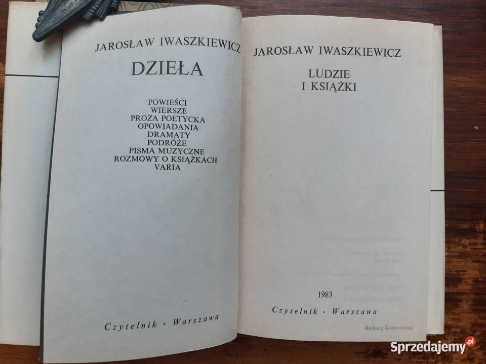 Jarosław Iwaszkiewicz Ludzie i książki Wydanie z Poznań