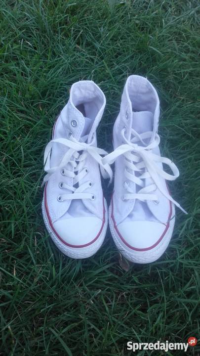 Sprzedam wysokie trampki conversy TANIO czerwony Obuwie sportowe