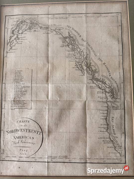 Antyczna Mapa Rycina 1818 PółnocnoZachodnie Czerwionka-Leszczyny
