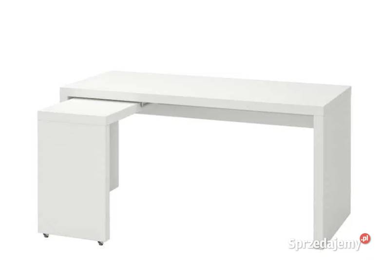 Nowe biurko IKEA MALM z wysuwanym panelem sprzedam