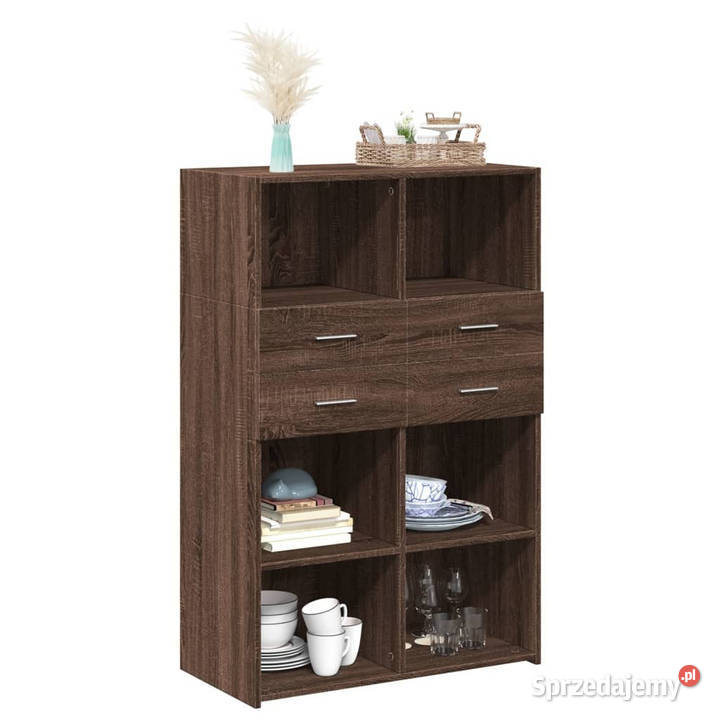 Wysoka szafka brązowy dąb 80x425x124 WM3281391 mazowieckie Warszawa