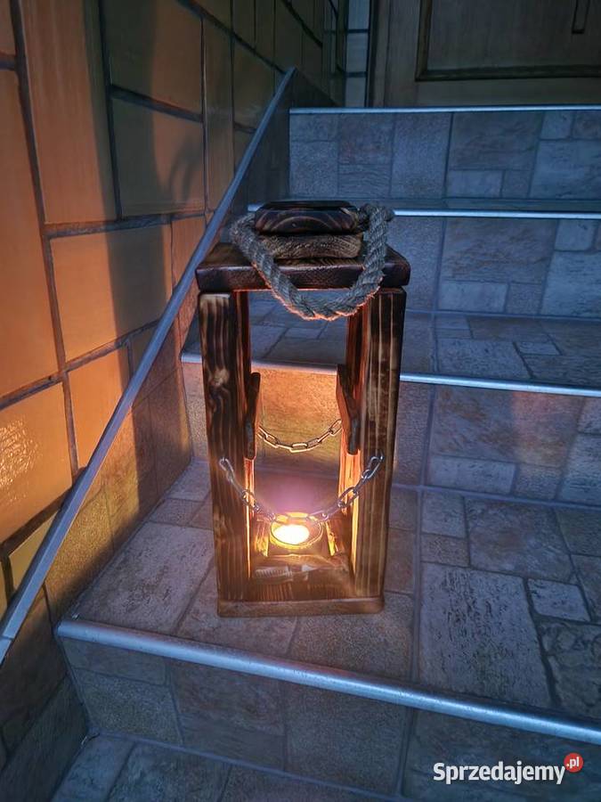 Rustykalny lampion Zazdrośnik sąsiad niby nie Lampiony i latarnie Pszów