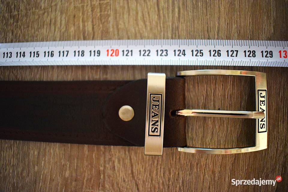 Pasek Jeans z metalową klamrą i końcówką solidna kujawsko-pomorskie Chełmno