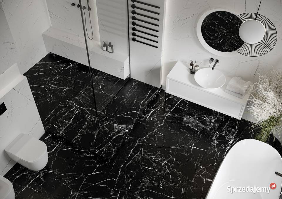 Marmo blackwhite mat 80x80 płytki łazienkowe Radom