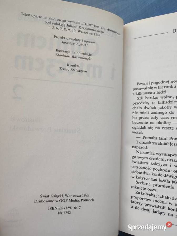 Ogniem i mieczem Tom 12 Henryk Sienkiewicz świętokrzyskie Kielce
