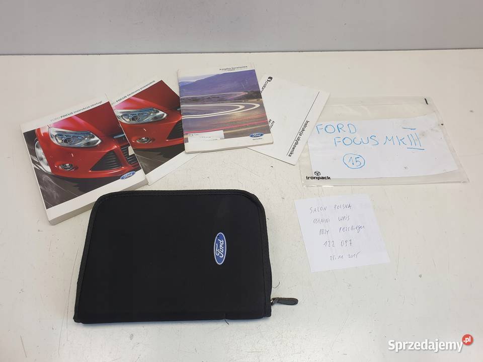 Ford Focus MK3 KSIĄŻKA SERWISOWA Dokumenty Janów