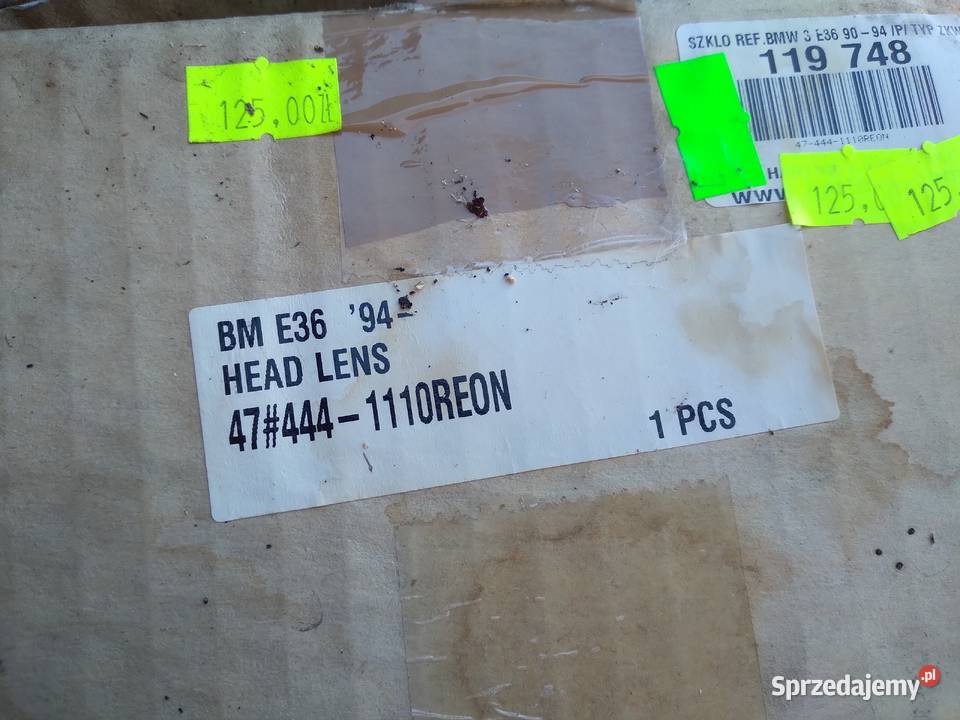 BMW E36 szkło reflektora prawego nowe DEPO lubuskie Strzelce Krajeńskie