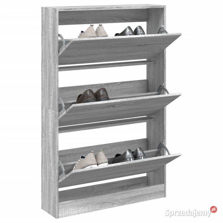 Szafka na buty szary dąb sonoma 80x21x1255 mazowieckie Warszawa