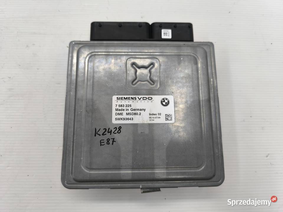 KOMPUTER STEROWNIK SILNIKA BMW 1 E87 E81 LIFT