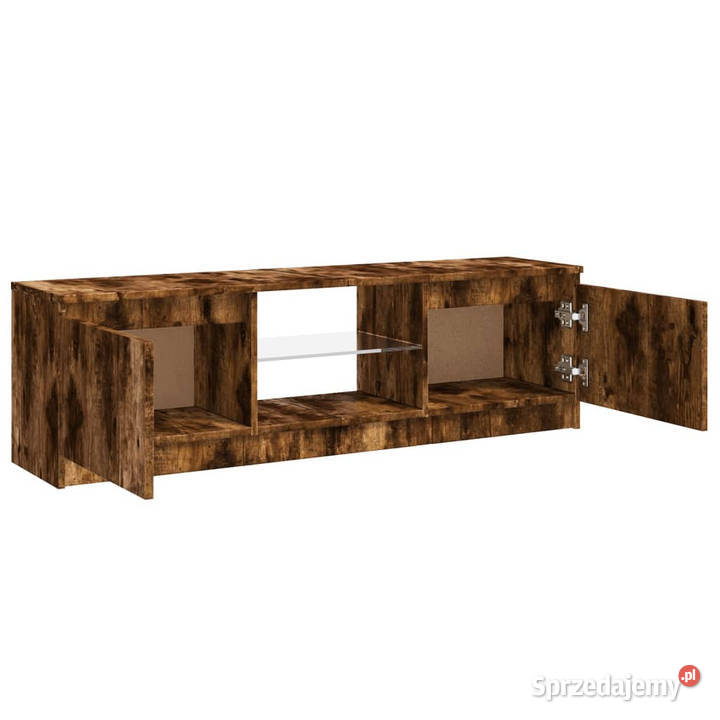 Szafka pod TV z LED przydymiony dąb 120x30x355 Warszawa