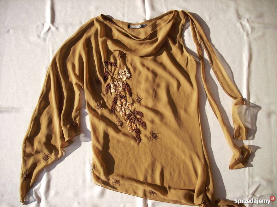 QED Tunika elegancka Zwiewna Hafty Koraliki 36 Nowy Sącz