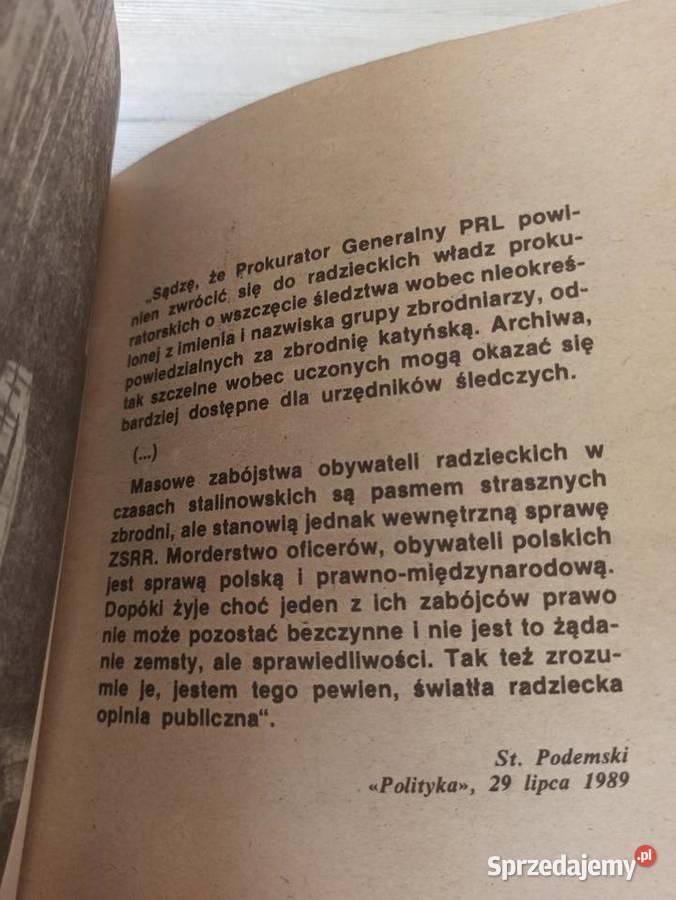 Katyń relacje wspomnienia publicystyka ALFA 1989 Bielsko-Biała