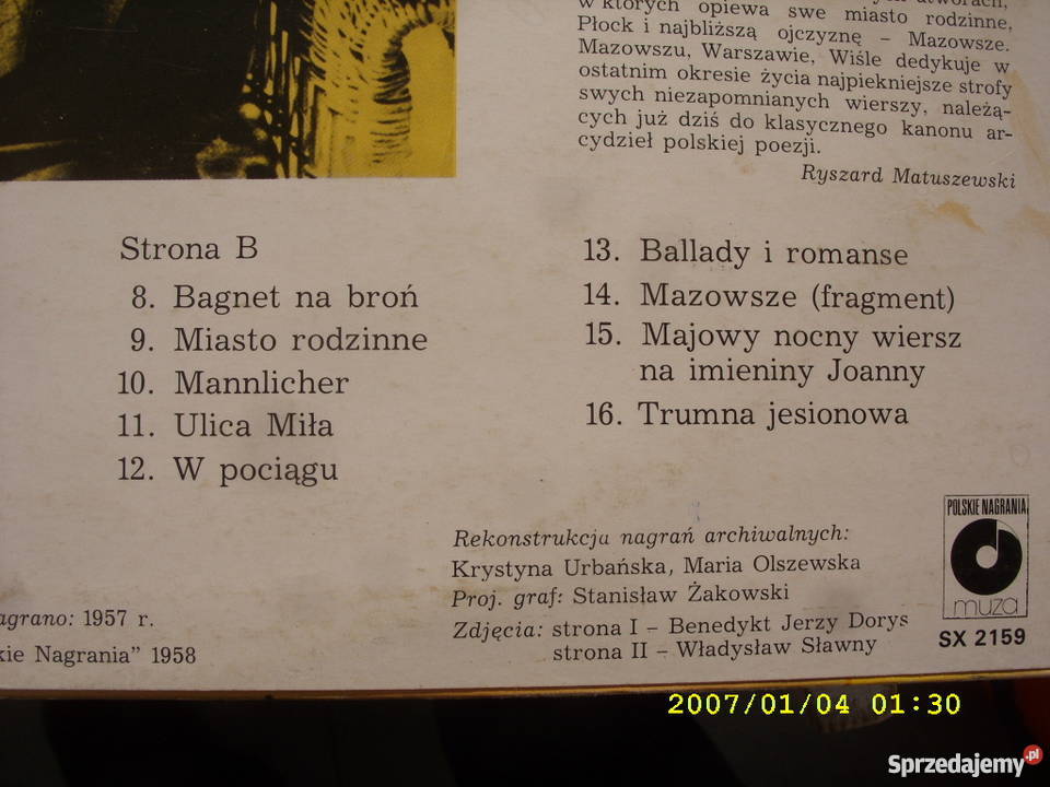 LP poezja WL BRONIEWSKIWIERSZE WYBRANE dolnośląskie Wołów