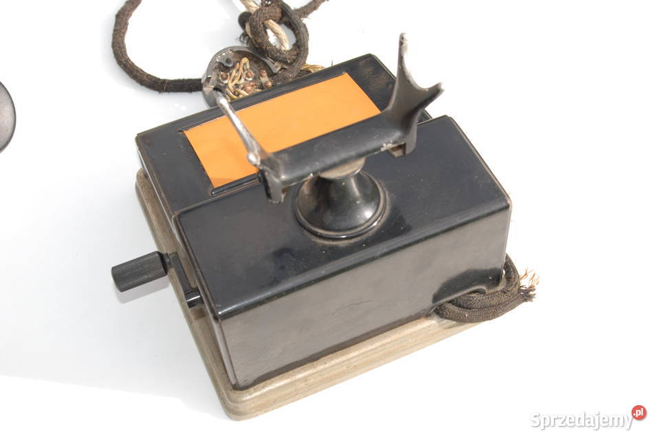 Stary telefon przedwojenny na korbę antyk unikat Cieszyn