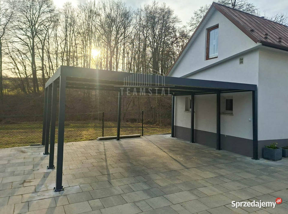 Carport PREMIUM Wiata samochodowa 7x5m antracyt 35m2 Garaże i miejsca postojowe Gdańsk sprzedam