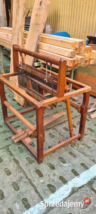 drewniane krosno Antyki