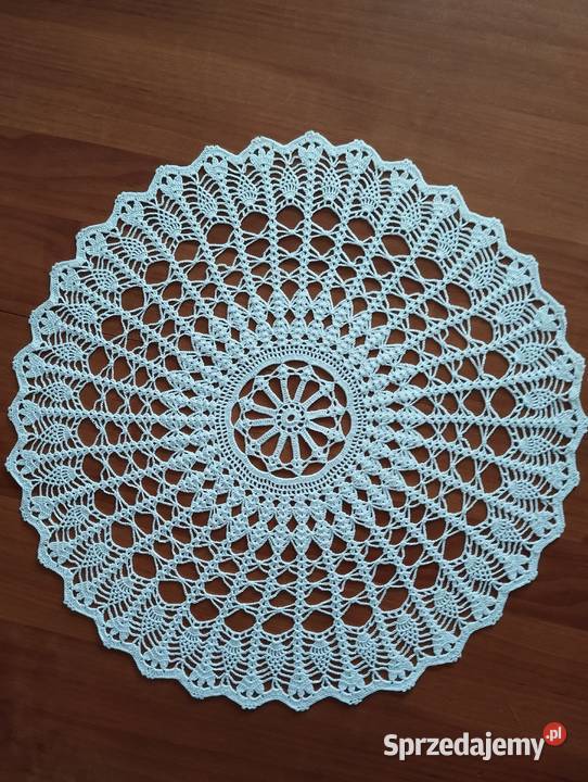 Serwetka z cienkich nici 10 49zm średnica biały śląskie