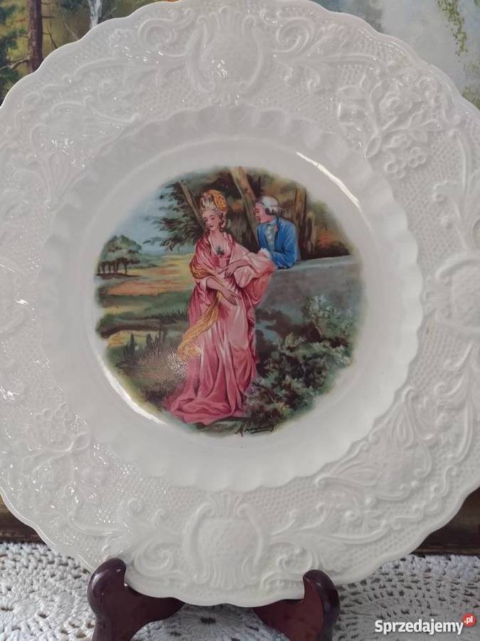 Patera ze scenka miłosna Porcelana i szkło Radom