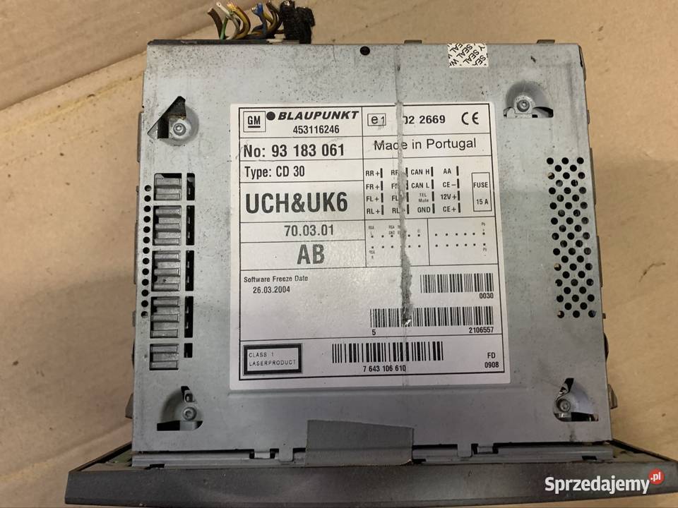 93183061 Radio fabryczne Blaupunkt Opel Vectra c