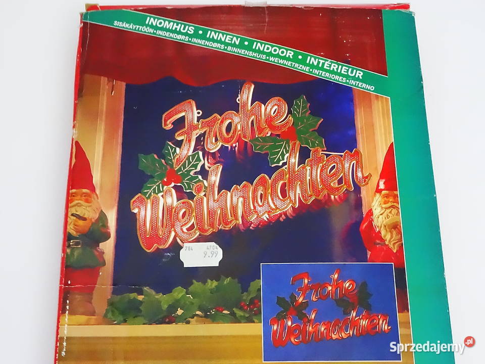 Dekoracja okienna Frohe Weihnachten Konst Smide lubelskie Biłgoraj