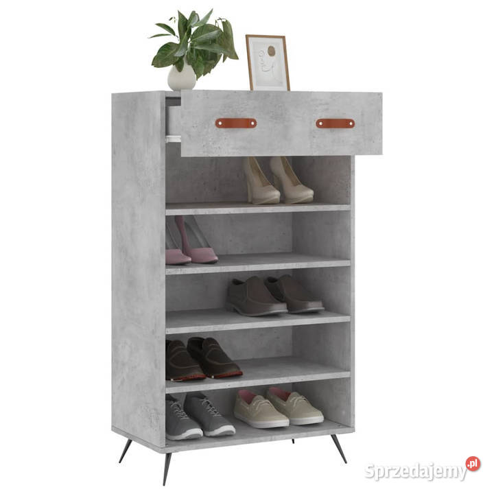 Szafka na buty szarość betonu 60x35x105 WM829584 Warszawa