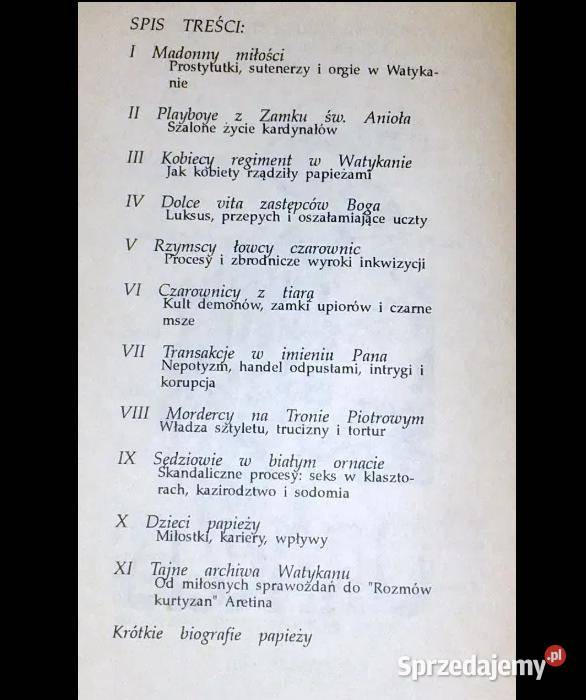 Grzeszni papieże dolce vita na dworze Eric lubelskie Chełm sprzedam