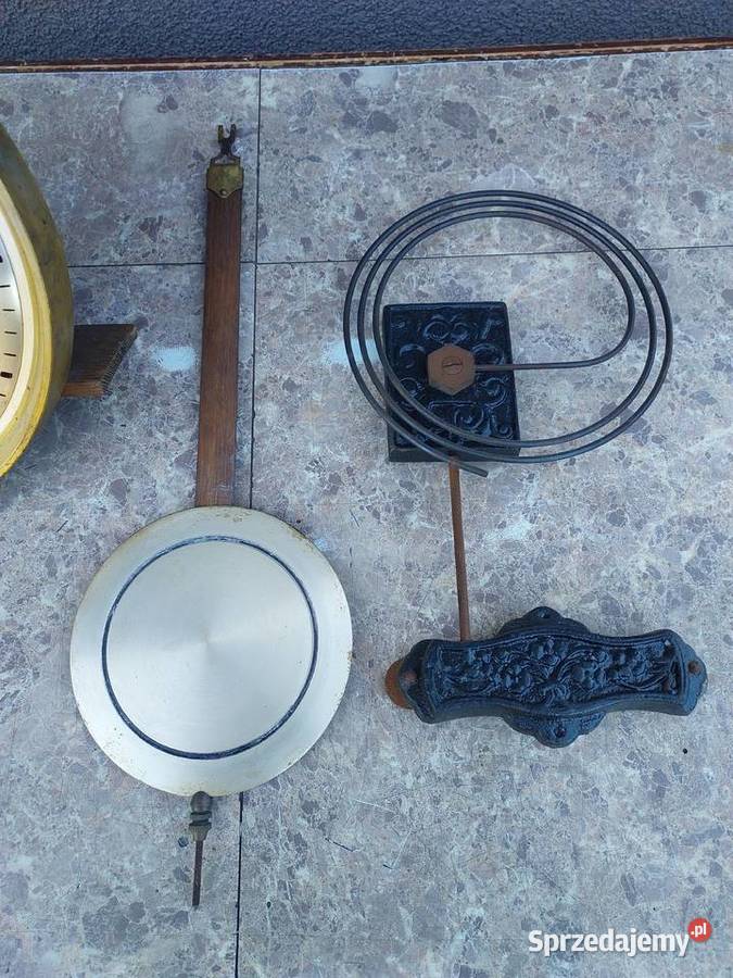 153 Zestaw mechanizm starego zegara ściennego