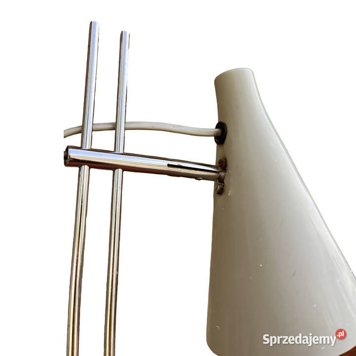 Szara lampa biurkowa proj J Hurka Lidokov Warszawa