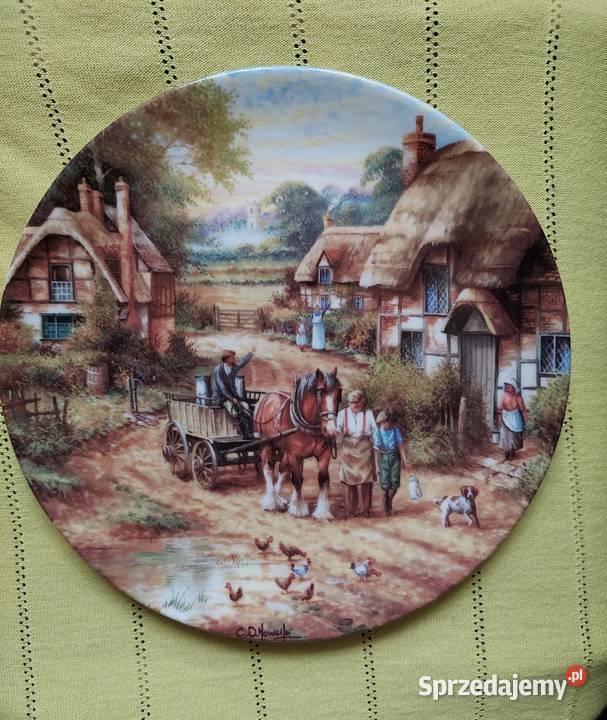 Kolekcjonerski talerz Wedgwood z koniem lubelskie Chełm