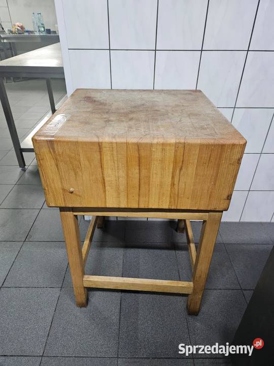 Kloc masarski 60 x 60 z podstawą DREWNIANY Pszczyna