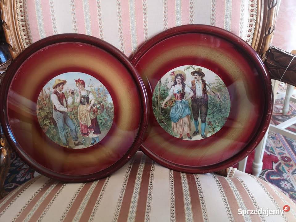 Śliczny Obrazek sielskie sceny Winobranie i Gdańsk sprzedam