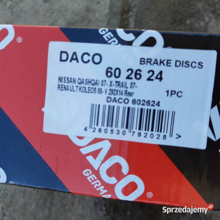 tarcze 602624 NISSAN QASHQAI 7osob KOLEOS Dębno