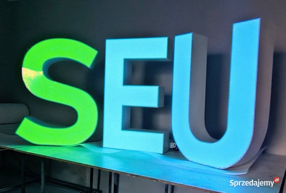 Litery LED podświetlane reklama 3D biały Wyposażenie wnętrz Rawicz sprzedam
