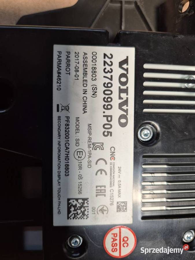 Wyświetlacz ekran panel radia nawigacja Volvo ciężarowe