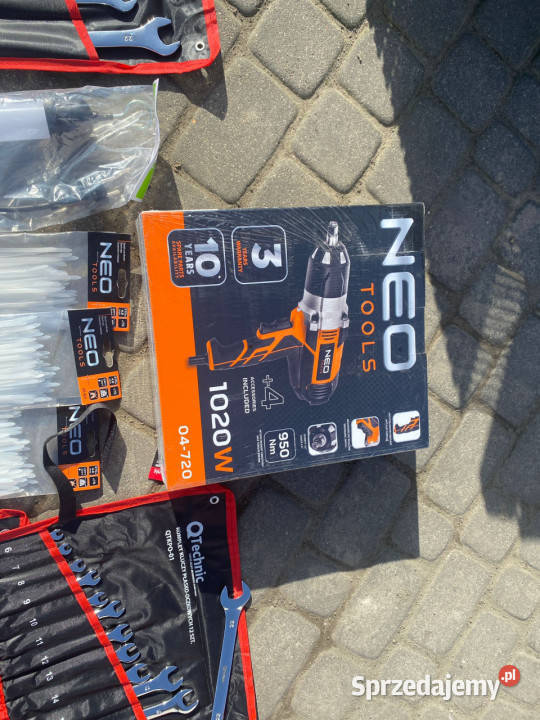 Zestaw NOWYCH narzędzi klucz udarowy NEO TOOLS