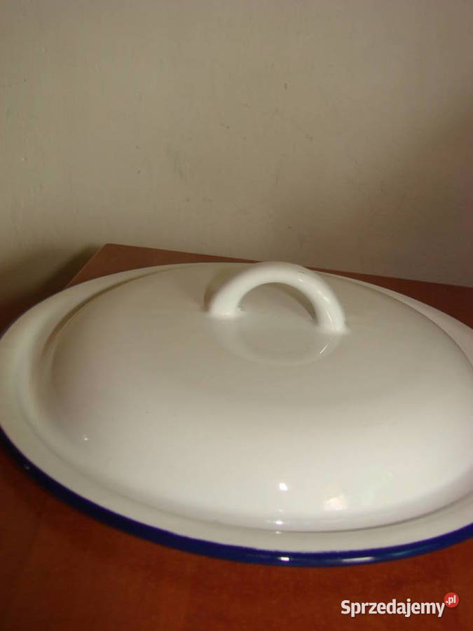 biała emaliowana pokrywka 24 Pruszcz Gdański