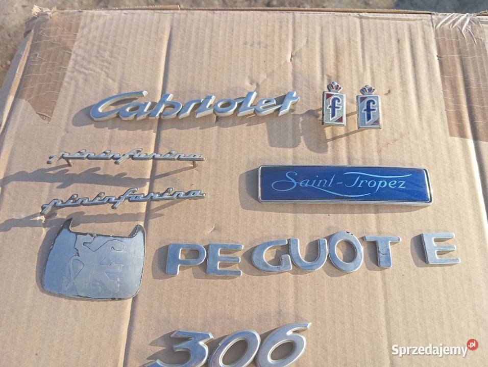 Emblematy Peguota 306 Cabrio komplet osobowe Sobótka