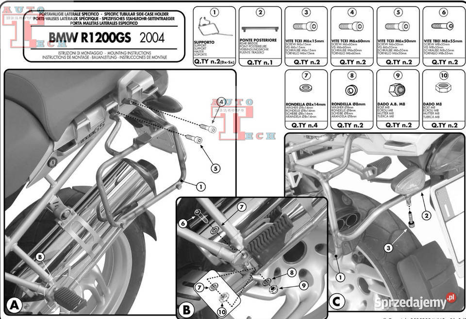 ESTW 3 KUFRÓW STELAŻE 2 BMW GS 1200 042012 3644l Mrągowo