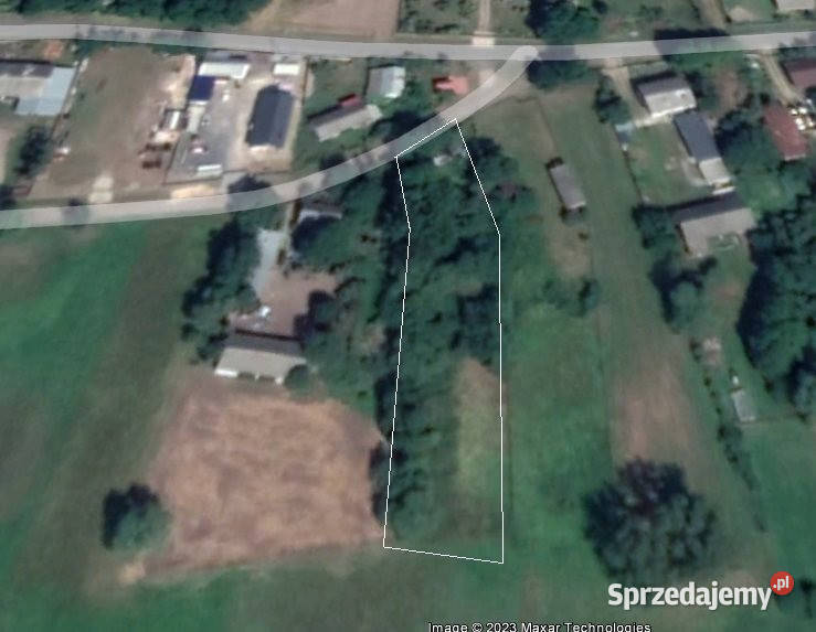 sprzedaży działki Dąbrowa Widawska 2500m2 drewniane Nieruchomości