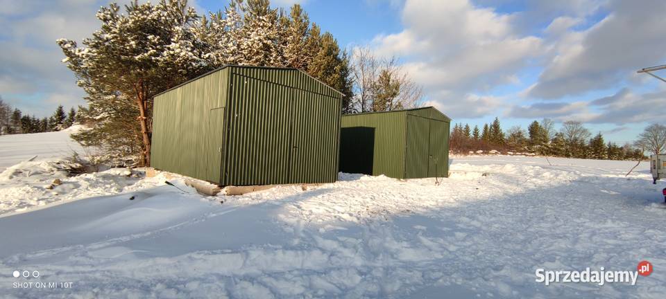 Garaż Blaszany MAGAZYN Garaże Blaszane Wiata 30m2 dolnośląskie Strzelin