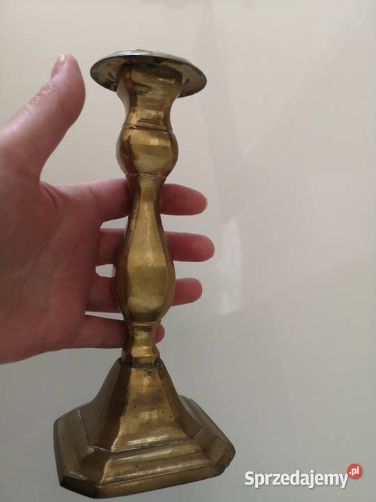 świecznik lichtarz Antyk miedziany Toruń
