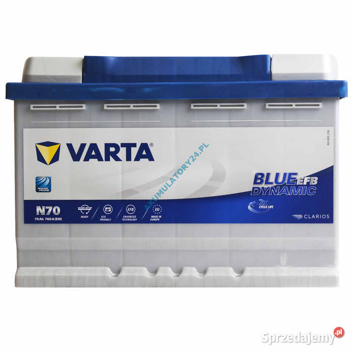 Akumulator Varta Blue EFB STARTSTOP 70Ah 760A mazowieckie sprzedam